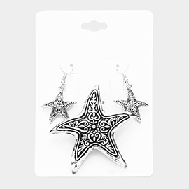 Embossed Starfish Magnetic Pendant Set
